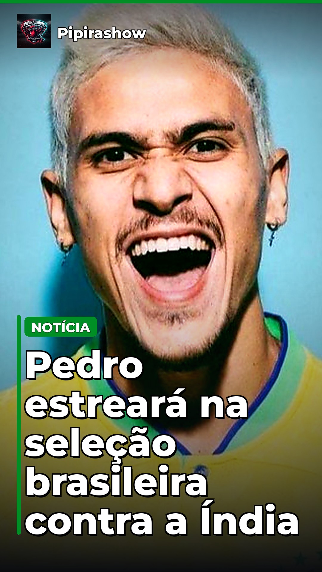 Pedro estreará na seleção brasileira contra a Índia