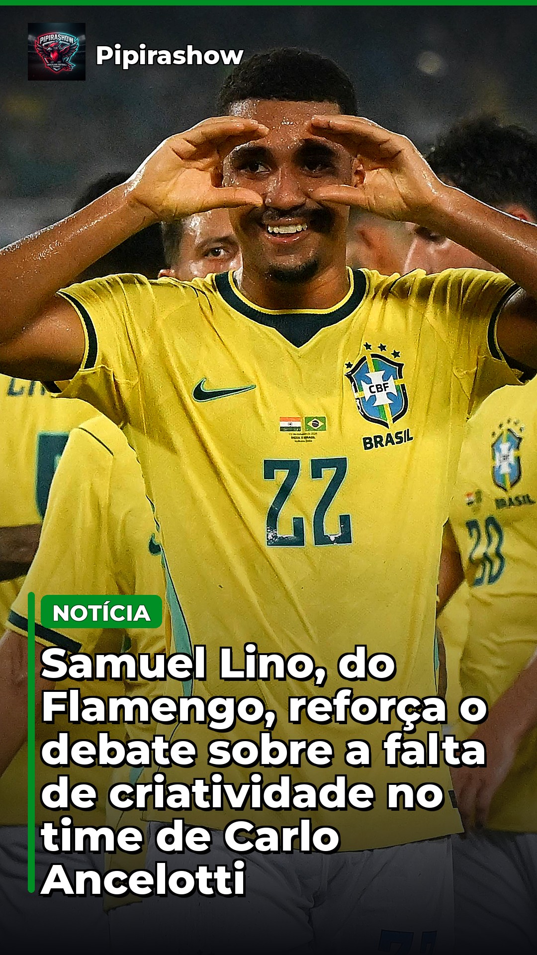 Samuel Lino, do Flamengo, reforça o debate sobre a falta de criatividade no time de Carlo Ancelotti